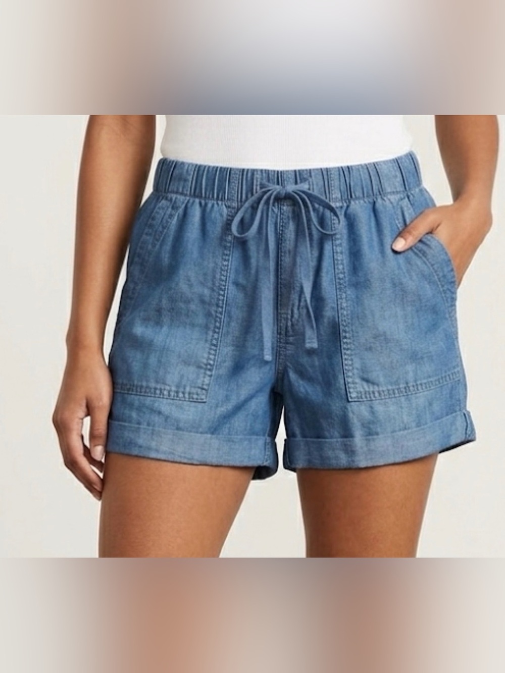 NWT Workshop Republic Clothing Chambray Shorts, Size XS